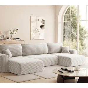 CAPRI U hoekbank met slaapfunctie, voor de woonkamer, beige CAPRI U hoekbank met slaapfunctie, voor de woonkamer, beige