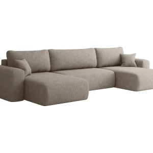 CAPRI U hoekbank, met slaapfunctie, voor de woonkamer, donkerbeige CAPRI U hoekbank, met slaapfunctie, voor de woonkamer, donkerbeige