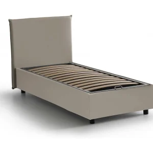 Talamo Italia Eenpersoonsbed Cartisia Grijs Toorts Opbergvak Matrasmaat 80×200 cm, Gestoffeerd Made in Italy Talamo Italia Eenpersoonsbed Cartisia Grijs Toorts Opbergvak Matrasmaat 80×200 cm, Gestoffeerd Made in Italy