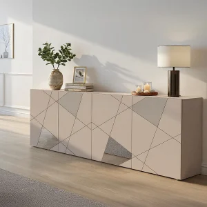 Dressoir met 4 deuren – Beige – CANTIANO
