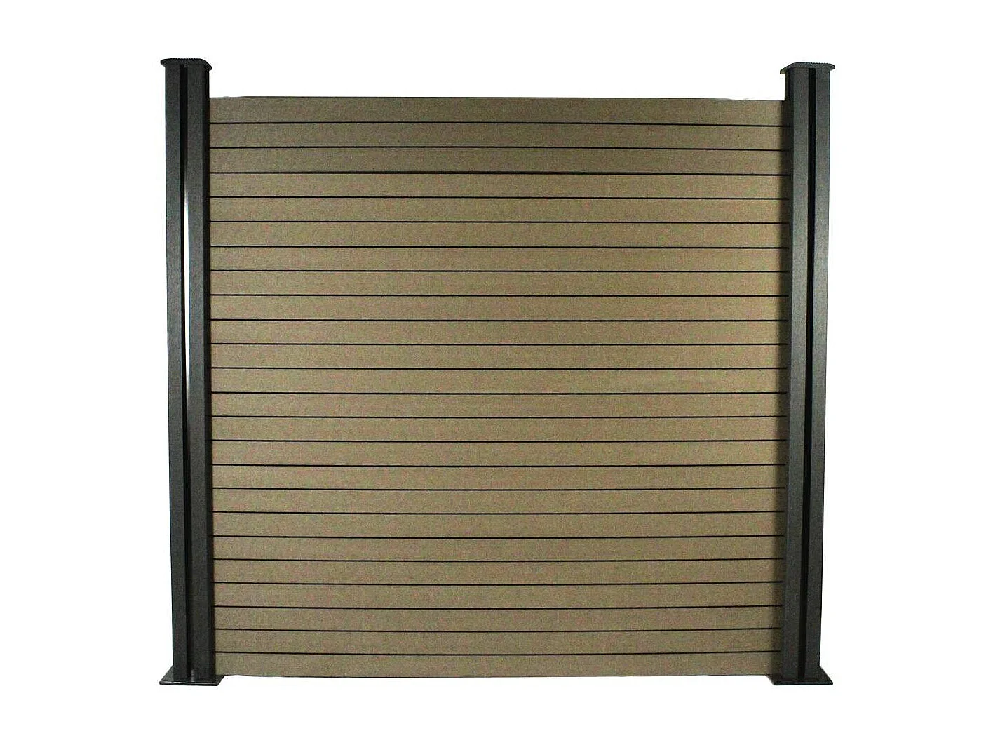 Bruin Composiet Tuinhek Kit 1.6 x 1.2m - UV Behandeld - Gratis Bevestigingskit Inbegrepen