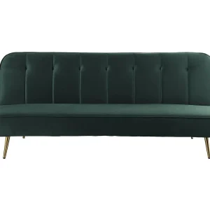 Slaapbank bankstel velours "James" – 180 x 83 x 75 cm – 3 zits – Groen Donkergroen Slaapbank bankstel velours "James" – 180 x 83 x 75 cm – 3 zits – Groen Donkergroen