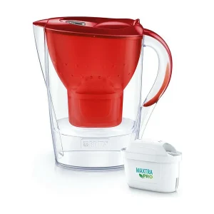 Brita Marella Rode Filterkan 2,4L met Maxtra Pro All-In-1 Cartridge en LED-indicator Brita Marella Rode Filterkan 2,4L met Maxtra Pro All-In-1 Cartridge en LED-indicator