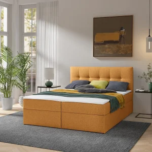 Boxspring toronto – 140×200 cm honing herbi 80 – geweven tweepersoons Boxspring toronto – 140×200 cm honing herbi 80 – geweven tweepersoons