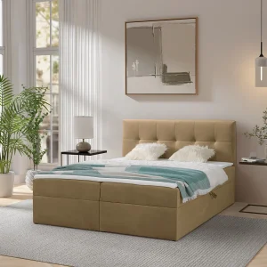 Boxspring toronto – 140×200 cm lichtbruin amor velvet 4302 – tweepersoons Boxspring toronto – 140×200 cm lichtbruin amor velvet 4302 – tweepersoons