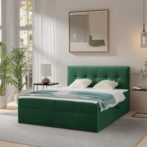 Boxspring toronto – 180×200 cm flessengroen amor velvet 4311 – tweepersoons