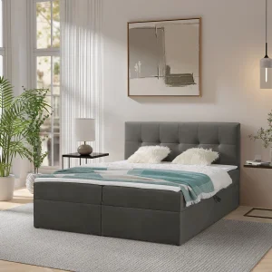 Boxspring toronto – 160×200 cm donkergrijs amor velvet 4338 – tweepersoons Boxspring toronto – 160×200 cm donkergrijs amor velvet 4338 – tweepersoons