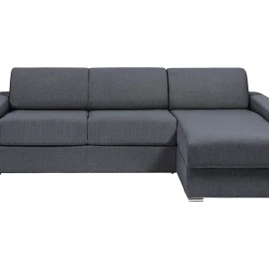hoekslaapbank met snelle uitklap in antracietgrijze stof – 160 cm – 22 cm – CALITO