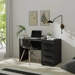 Bureau Modena 120 cm – Mat Zwart (4 lades) Bureau Modena 120 cm – Mat Zwart (4 lades)