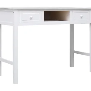 Bureau 108x45x76 cm massief paulowniahout wit Bureau 108x45x76 cm massief paulowniahout wit