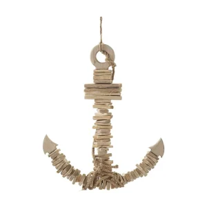 Bruin houten anker om op te hangen, 39x7x46 cm Bruin houten anker om op te hangen, 39x7x46 cm