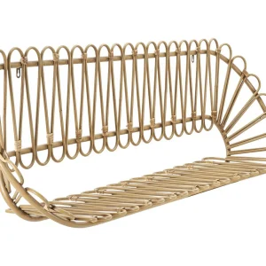 Bruine metalen wandplank 162x28x43,5 cm Bruine metalen wandplank 162x28x43,5 cm