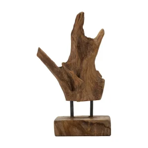 Bruin houten sculptuur 20x11x34 cm Bruin houten sculptuur 20x11x34 cm