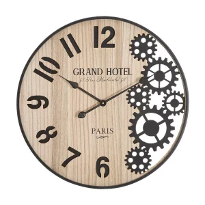 Bruine metalen wandklok Ø cm 60×4,5 Bruine metalen wandklok Ø cm 60×4,5