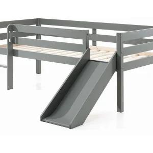 Cama Meia Altura Escorrega Base Ripas PETITSMEUBLES Cinzento (90×200) Cama Meia Altura Escorrega Base Ripas PETITSMEUBLES Cinzento (90×200)
