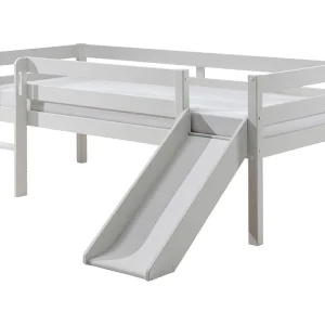 Cama Meia Altura Escorrega Base Ripas PETITSMEUBLES Branco (90×200) Cama Meia Altura Escorrega Base Ripas PETITSMEUBLES Branco (90×200)
