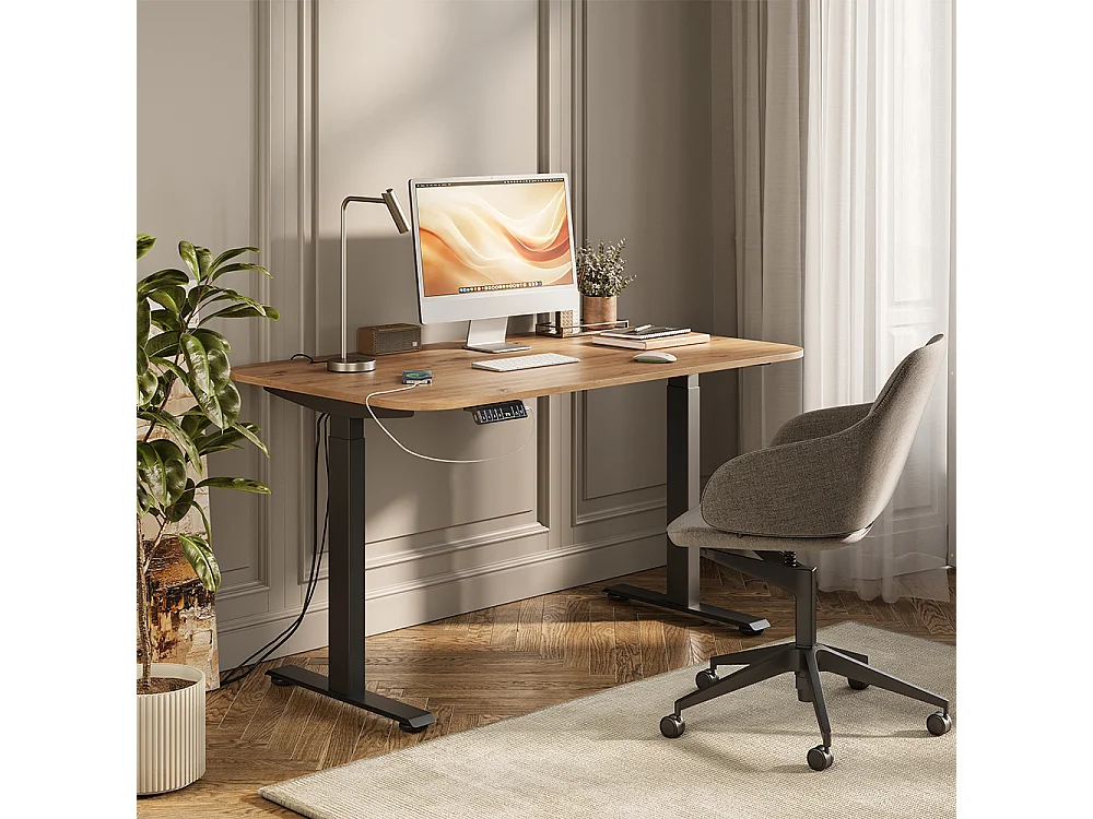 Bureau zwart/ambachtelijk 140x80x120 elevate