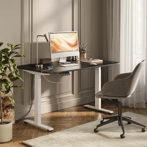 Bureau wit/antraciet 140x80x120 elevate