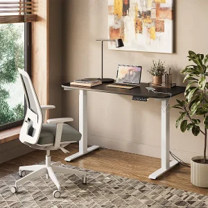 Bureau wit/antraciet 120x60x120 elevate