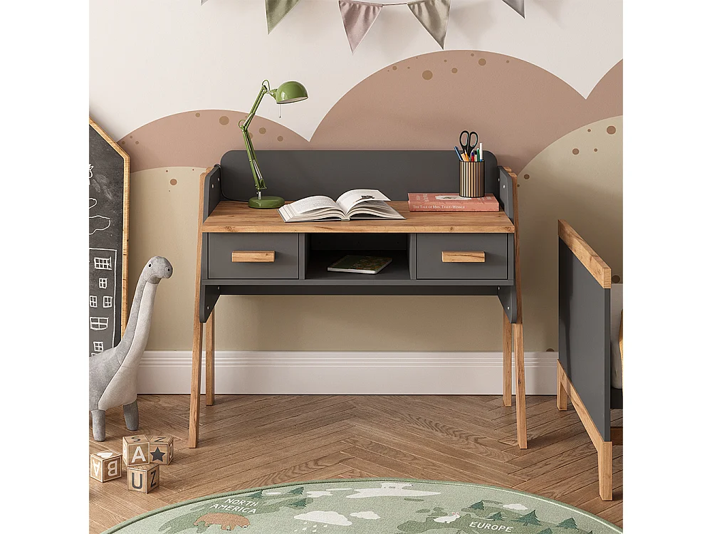 Bureau grijs/kunstnijverheid 97x51x80 malia