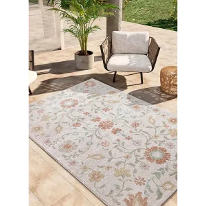 Buitentapijt – bloemmotieven – beige / veelkleurig – 80×150 cm – SAMARA Buitentapijt – bloemmotieven – beige / veelkleurig – 80×150 cm – SAMARA