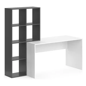 Bureau wit/antraciet 166.8x59x143 mara
