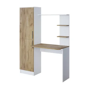 Bureau eik wit/goud 122.9x52x168.5 tessa Bureau eik wit/goud 122.9x52x168.5 tessa