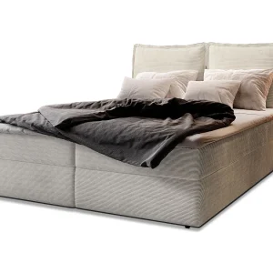 Boxspringbed LENTE 160×200 cm Set met hoofdbord, bedbodem en matras, Beige Boxspringbed LENTE 160×200 cm Set met hoofdbord, bedbodem en matras, Beige