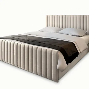 Boxspringbed ARION 180×200 cm Set met hoofdbord, bedbodem en matras, Beige