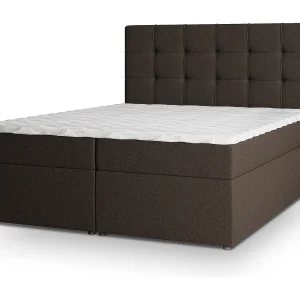 Boxspringbed PALMA 180×200 cm Set met hoofdbord, bedbodem en matras, Bruin Boxspringbed PALMA 180×200 cm Set met hoofdbord, bedbodem en matras, Bruin