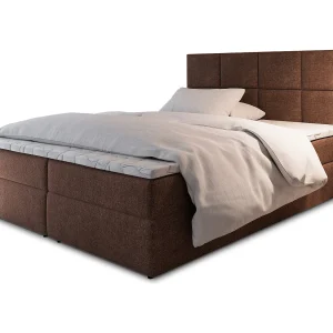 Boxspringbed LENA 140×200 cm Set met hoofdbord, bedbodem en matras, Bruin Boxspringbed LENA 140×200 cm Set met hoofdbord, bedbodem en matras, Bruin