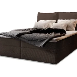 Boxspringbed LENTE 160×200 cm Set met hoofdbord, bedbodem en matras, Bruin Boxspringbed LENTE 160×200 cm Set met hoofdbord, bedbodem en matras, Bruin