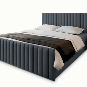 Boxspringbed ARION 160×200 cm Set met hoofdbord, bedbodem en matras, Grijs
