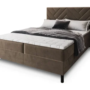 Boxspringbed ROKIS 180×200 cm Set met hoofdbord, bedbodem en matras, Beige