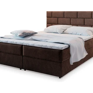 Boxspringbed KERLO 160×200 cm Set met hoofdbord, bedbodem en matras, Bruin Boxspringbed KERLO 160×200 cm Set met hoofdbord, bedbodem en matras, Bruin