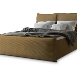 Boxspringbed MONTA 140×200 cm Set met hoofdbord, bedbodem en matras, Geel Boxspringbed MONTA 140×200 cm Set met hoofdbord, bedbodem en matras, Geel