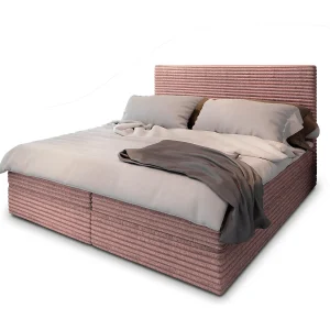 Boxspringbed PISA 180×200 cm Set met hoofdbord, bedbodem en matras, Poederroze Boxspringbed PISA 180×200 cm Set met hoofdbord, bedbodem en matras, Poederroze