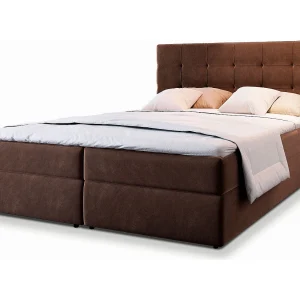 Boxspringbed GLOS 180×200 cm Set met hoofdbord, bedbodem en matras, Bruin Boxspringbed GLOS 180×200 cm Set met hoofdbord, bedbodem en matras, Bruin