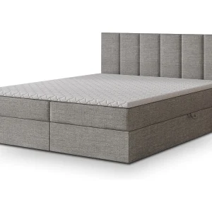 Boxspringbed MERIL 140×200 cm Set met hoofdbord, bedbodem en matras, Lichtgrijs Boxspringbed MERIL 140×200 cm Set met hoofdbord, bedbodem en matras, Lichtgrijs