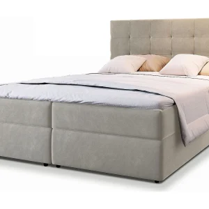 Boxspringbed GLOS 140×200 cm Set met hoofdbord, bedbodem en matras, Beige Boxspringbed GLOS 140×200 cm Set met hoofdbord, bedbodem en matras, Beige