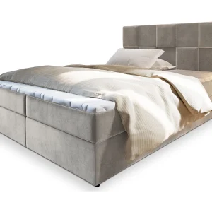 Boxspringbed PRATA 180×200 cm Set met hoofdbord, bedbodem en matras, Beige Boxspringbed PRATA 180×200 cm Set met hoofdbord, bedbodem en matras, Beige