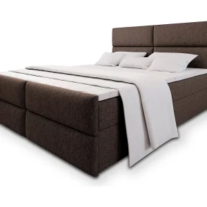 Boxspringbed MULEN 180×200 cm Set met hoofdbord, bedbodem en matras, Bruin Boxspringbed MULEN 180×200 cm Set met hoofdbord, bedbodem en matras, Bruin