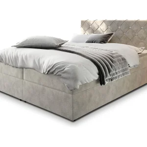 Boxspringbed RIVA 160×200 cm Set met hoofdbord, bedbodem en matras, Beige Boxspringbed RIVA 160×200 cm Set met hoofdbord, bedbodem en matras, Beige