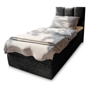 Boxspringbed MERIL 100×200 cm Set met hoofdbord, bedbodem en matras, Zwart Boxspringbed MERIL 100×200 cm Set met hoofdbord, bedbodem en matras, Zwart