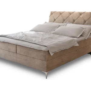 Boxspringbed MACON 140×200 cm Set met hoofdbord, bedbodem en matras, Beige Boxspringbed MACON 140×200 cm Set met hoofdbord, bedbodem en matras, Beige
