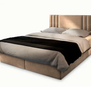 Boxspringbed BRES 160×200 cm Set met hoofdbord, bedbodem en matras, Beige Boxspringbed BRES 160×200 cm Set met hoofdbord, bedbodem en matras, Beige