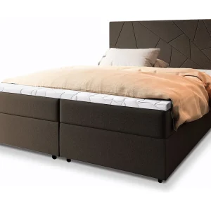 Boxspringbed MADO 140×200 cm Set met hoofdbord, bedbodem en matras, Bruin Boxspringbed MADO 140×200 cm Set met hoofdbord, bedbodem en matras, Bruin