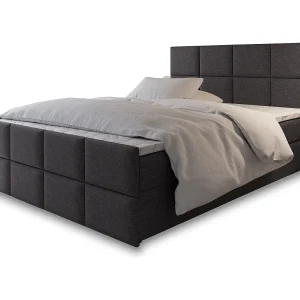 Boxspringbed ARIEL 140×200 cm Set met hoofdbord, bedbodem en matras, Grijs
