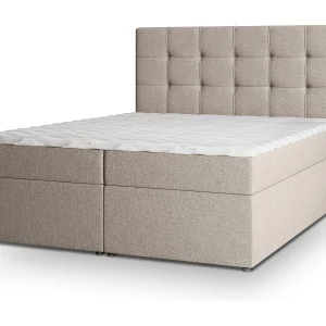 Boxspringbed PALMA 180×200 cm Set met hoofdbord, bedbodem en matras, Beige Boxspringbed PALMA 180×200 cm Set met hoofdbord, bedbodem en matras, Beige