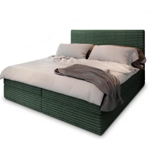 Boxspringbed PISA 180×200 cm Set met hoofdbord, bedbodem en matras, Dennengroen Boxspringbed PISA 180×200 cm Set met hoofdbord, bedbodem en matras, Dennengroen